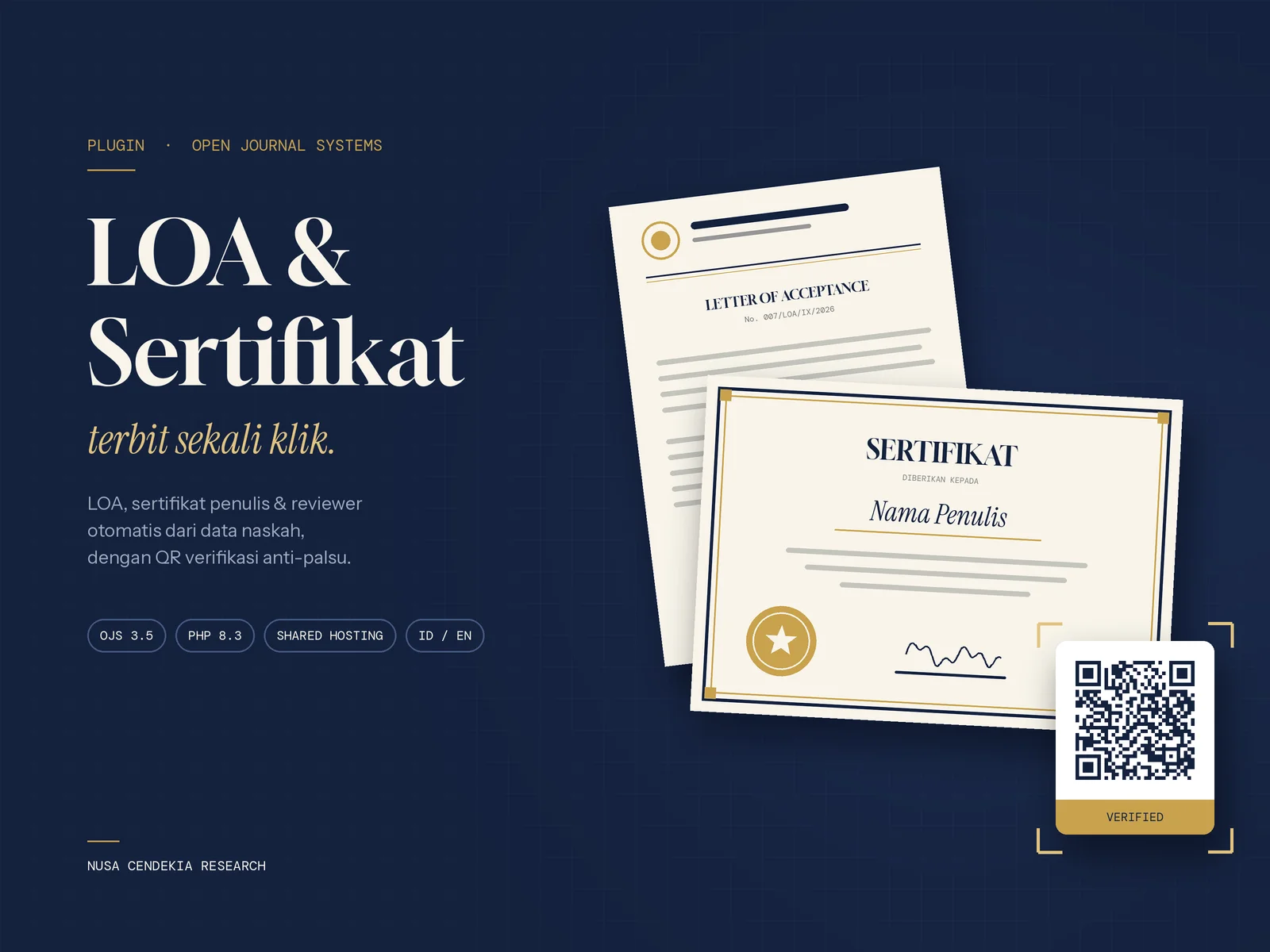 Loa & Certificate Generator OJS Plugin
