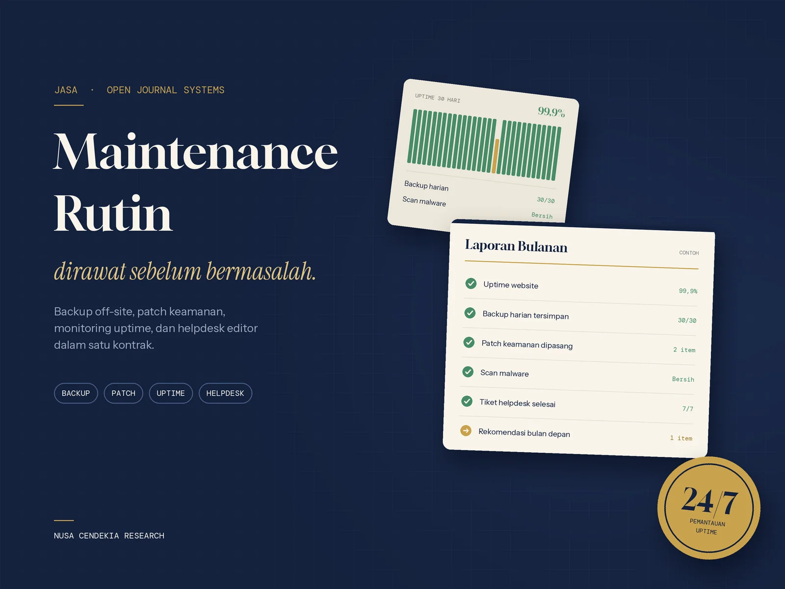 Maintenance OJS